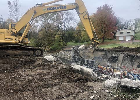 removing an existing box culvert